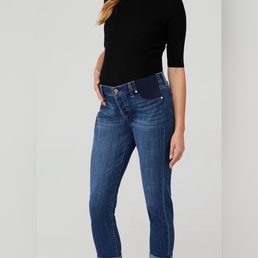 7 For All Mankind Josephina Maternity Jeans Size 26 Classic Blue